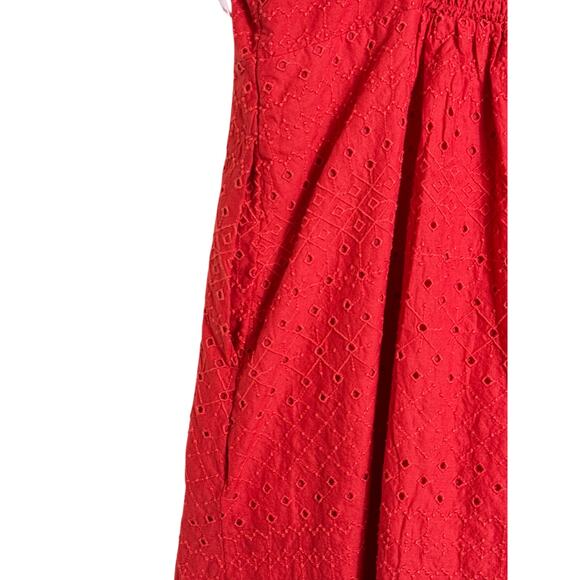 Old Navy Women’s Red Summer Eyelet Fit and Flare Dress with Pockets Size XL NWT - Picture 7 of 10